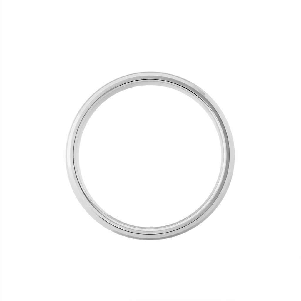 Alliance Fleur De Peau Demi Jonc Classique Or Blanc - Spannringe Unisex | OROVIVO