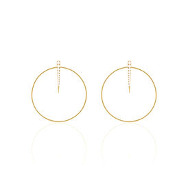 Damen Ohrstecker Lang Silber 925 Vergoldet  - Ohrstecker lang Damen | OROVIVO