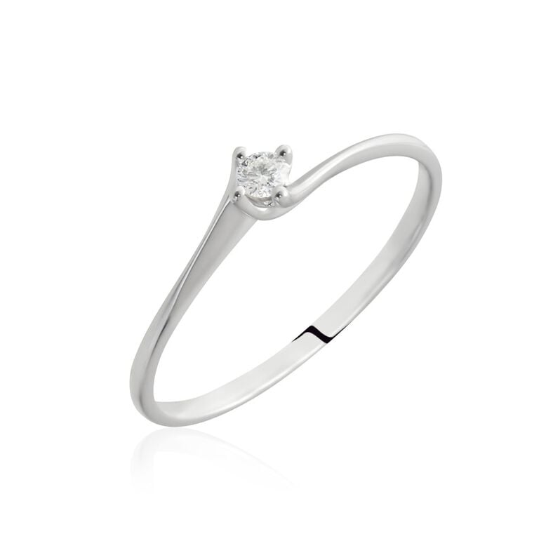 Damen Ring Weißgold 750 Diamant 0,05ct Firmamenti  - Verlobungsringe Damen | OROVIVO