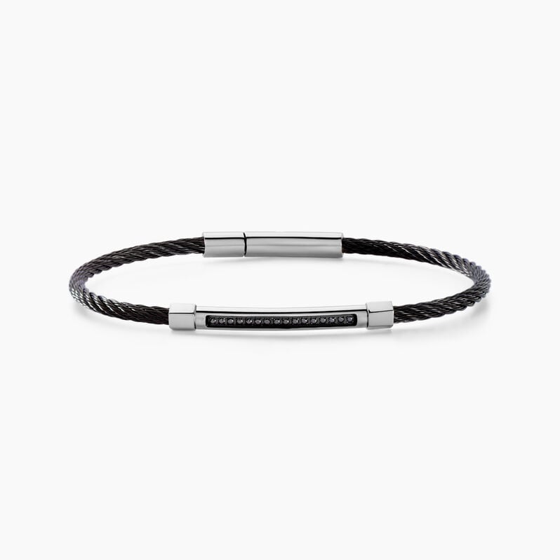 Bracelet Bellagio Acier Bicolore Oxyde De Zirconium - Spannringe Herren | OROVIVO