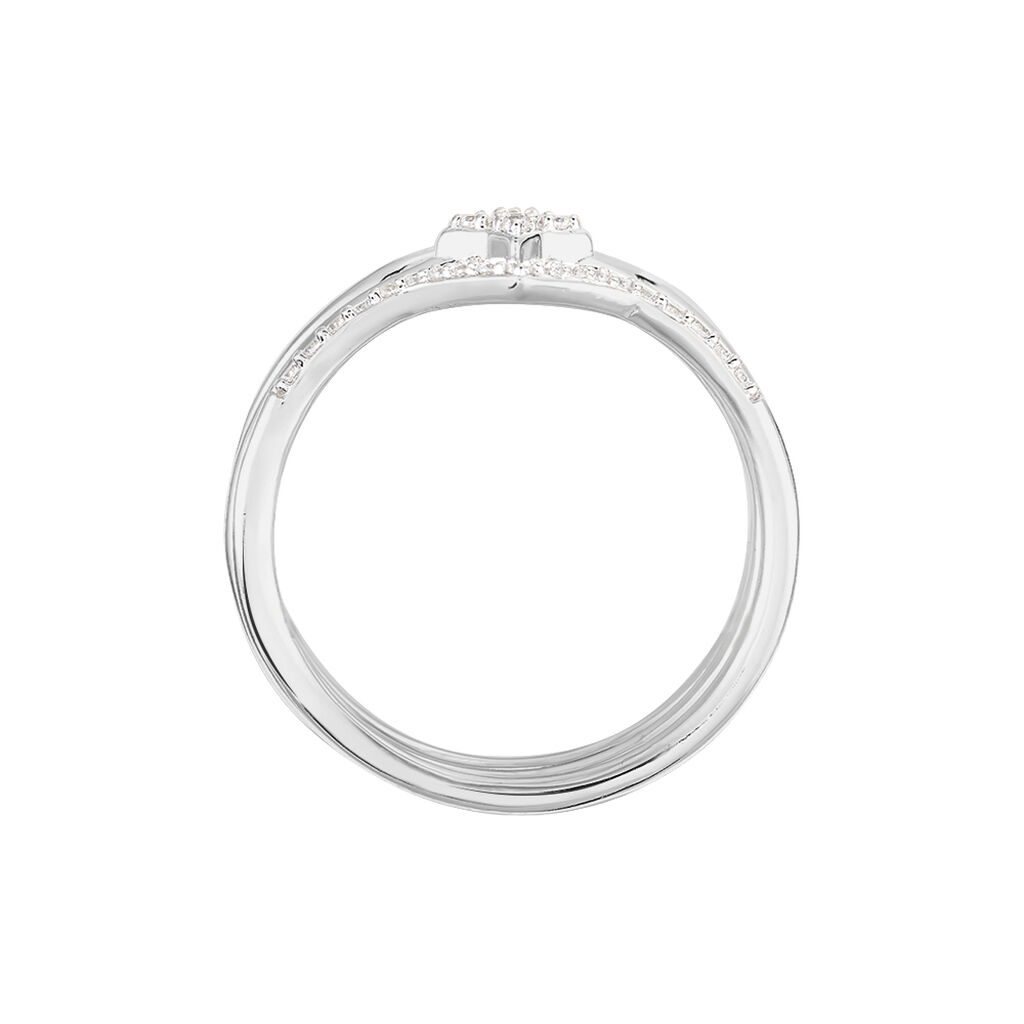 SPARK Damen Ring Silber 925 Zirkonia Wei&szlig; 0,35 ct Fl&uuml;gel