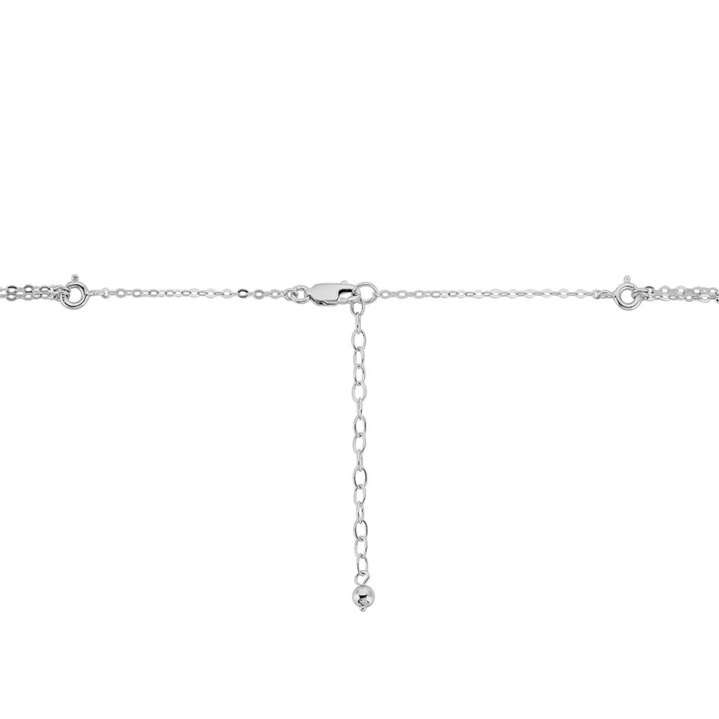 Damen Collier Silber 925 Zirkonia Wei&szlig; 4,21 ct Kreis