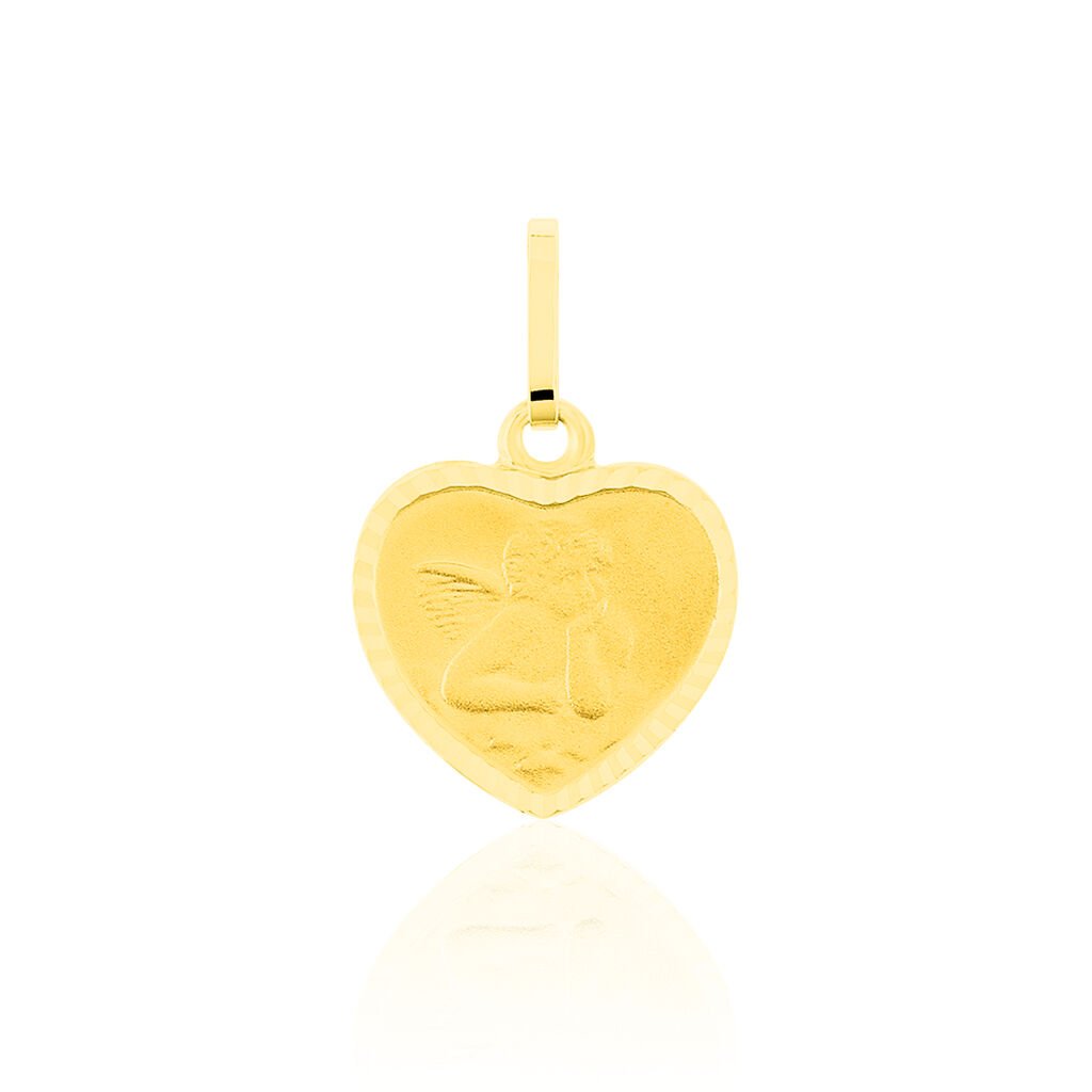 SCHUTZENGEL HERZ Kinder Anhänger Gold 333 (8 Karat) Engel, Anhänger ohne Stein