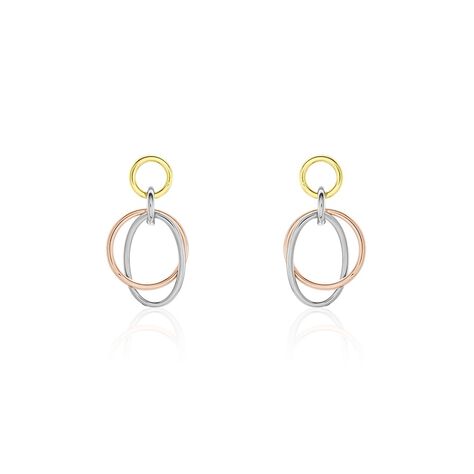 Damen Ohrstecker Lang Edelstahl Vergoldet Tricolor  - Ohrringe Damen | OROVIVO