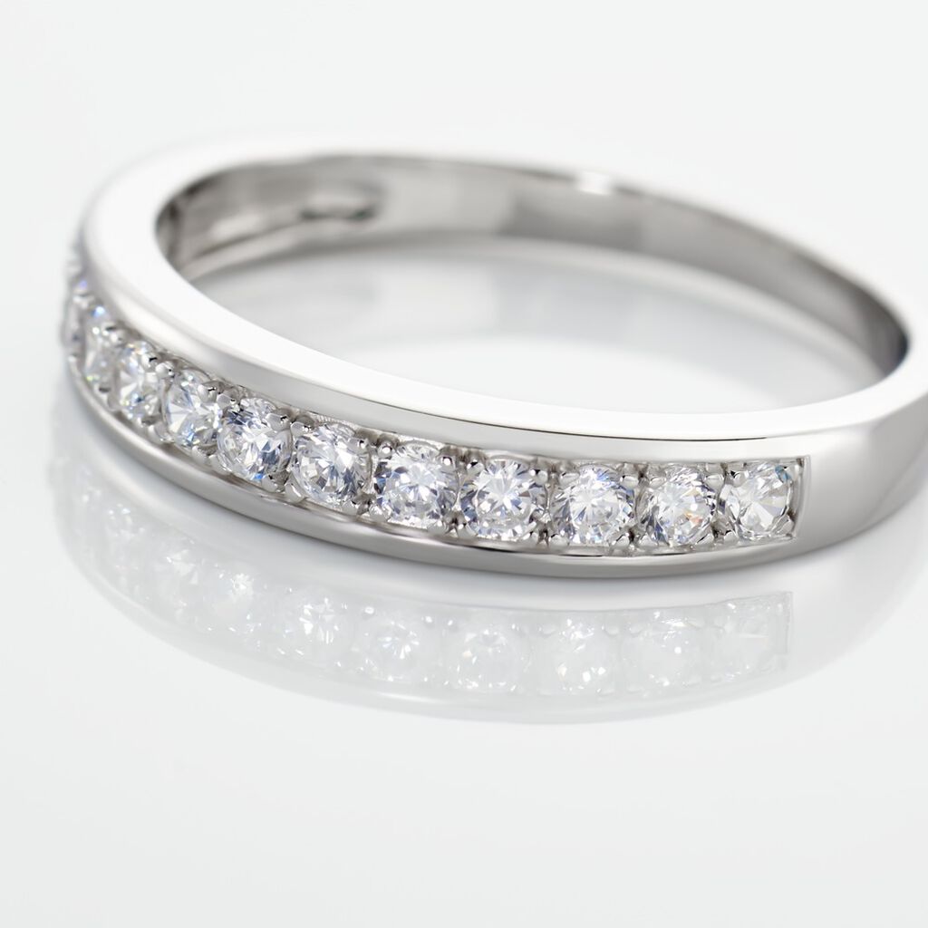 Damen Ring Silber 925 Zirkonia 2,00mm  - Eheringe mit Stein Damen | OROVIVO