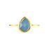 SINAYA Damen Ring Silber vergoldet 925 Chalzedon Blau 1,75 ct