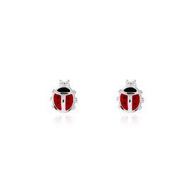 Kinder Ohrstecker Silber 925 Marienkäfer  - Ohrstecker Kinder | OROVIVO