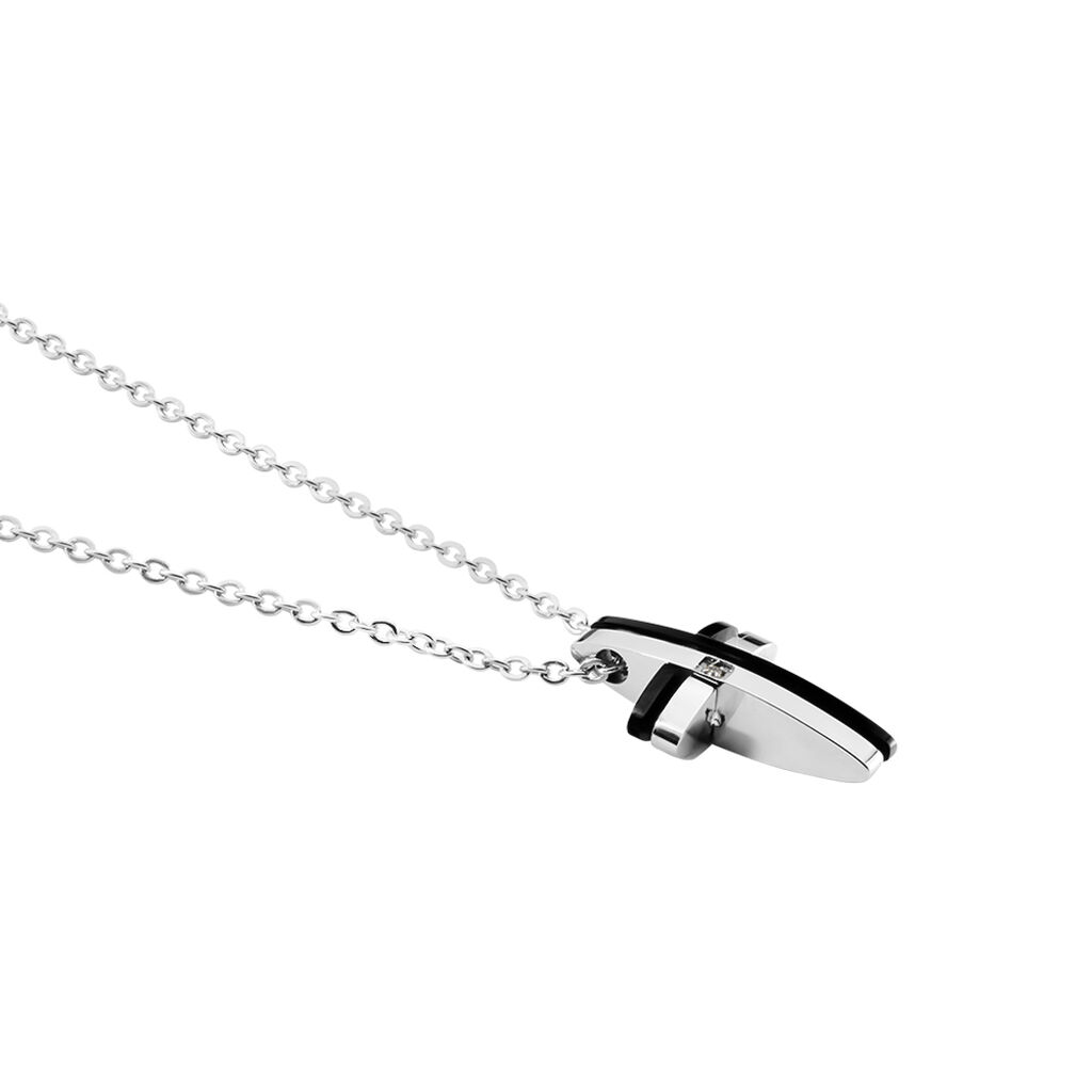 Herren Collier Edelstahl Kreuz