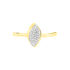 NEOLLE Damen Ring Gold 375 (9 Karat) Diamant Wei&szlig; 0,11 ct Mandel
