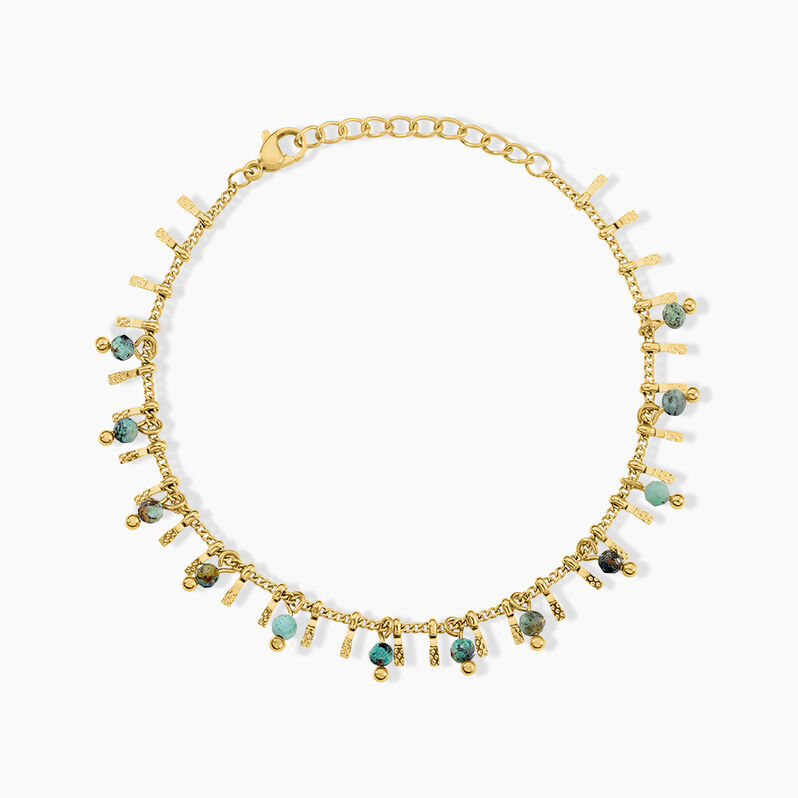 Bracelet Athena Acier Jaune Turquoise - Spannringe Damen | OROVIVO
