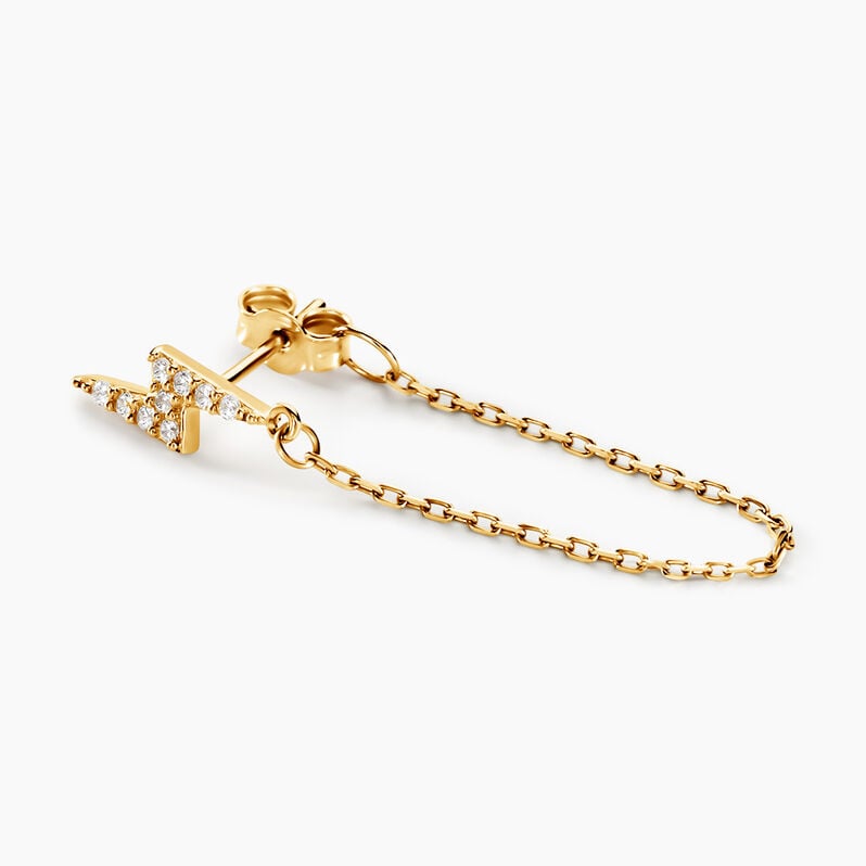 Bijoux D'oreilles Fionola Or Jaune Oxyde De Zirconium - Spannringe Damen | OROVIVO