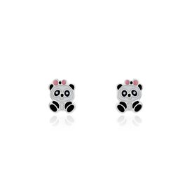 Kinder Ohrstecker Silber 925 Panda Schwarz Weiss - Ohrstecker Kinder | OROVIVO