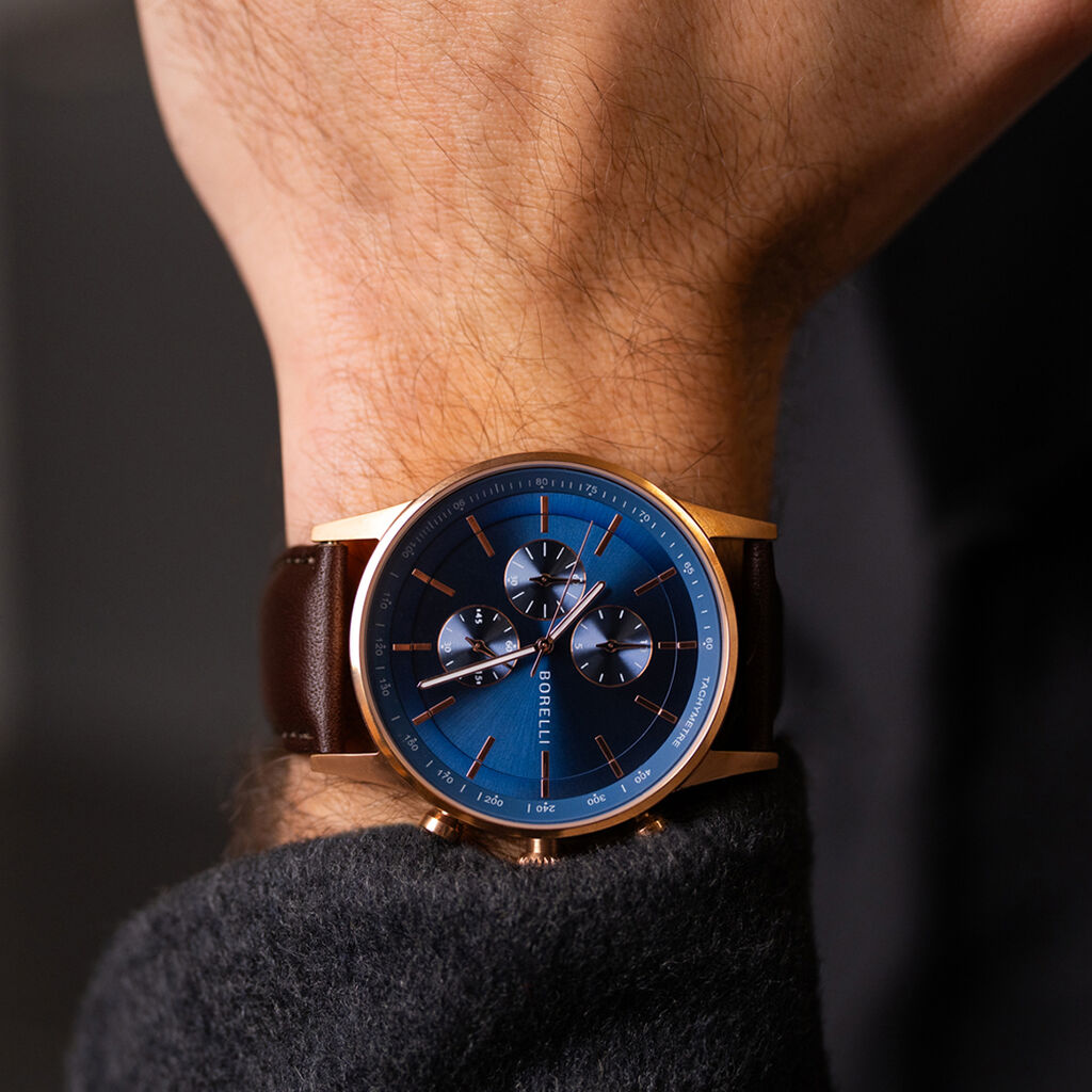 Borelli Herrenuhr Chicago Quarz Chronograph - Armbanduhren Herren | OROVIVO