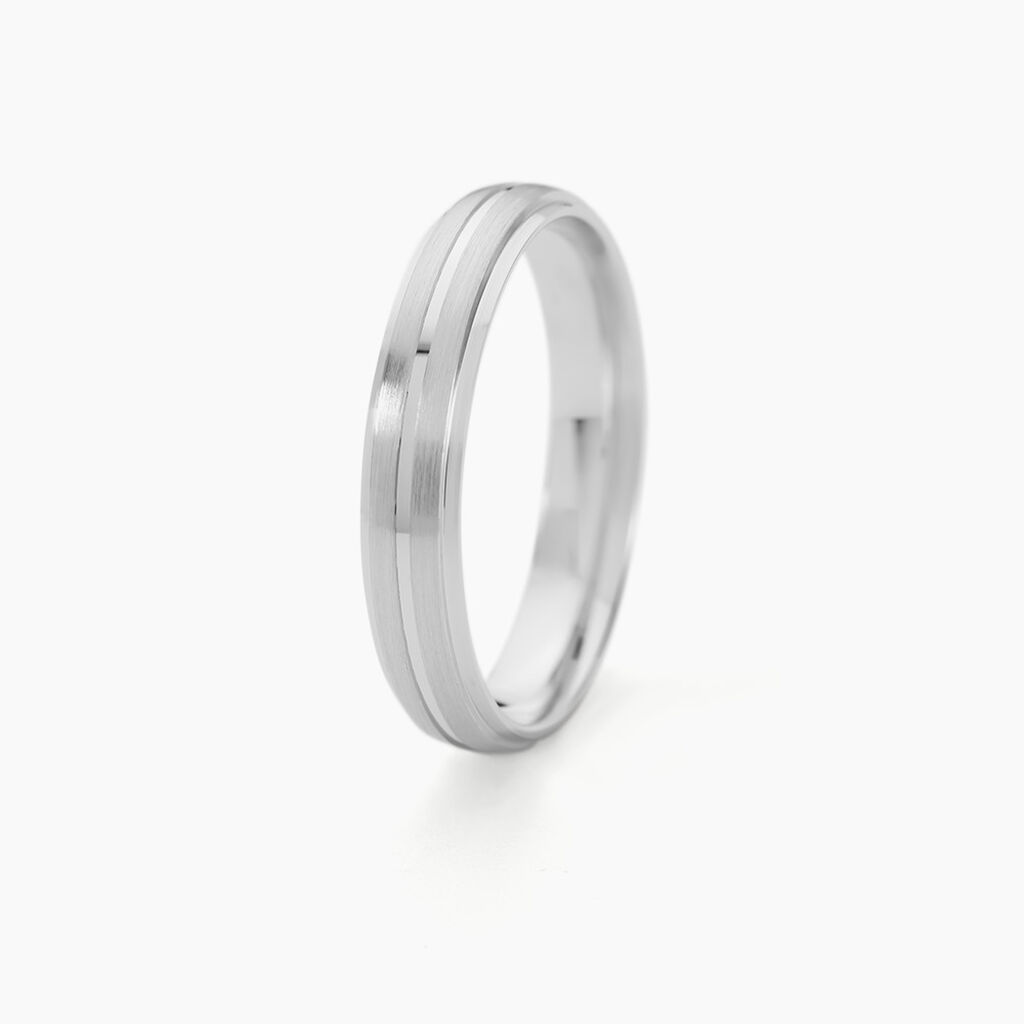 Alliance Circios Demi Jonc Classique Or Blanc - Spannringe Unisex | OROVIVO