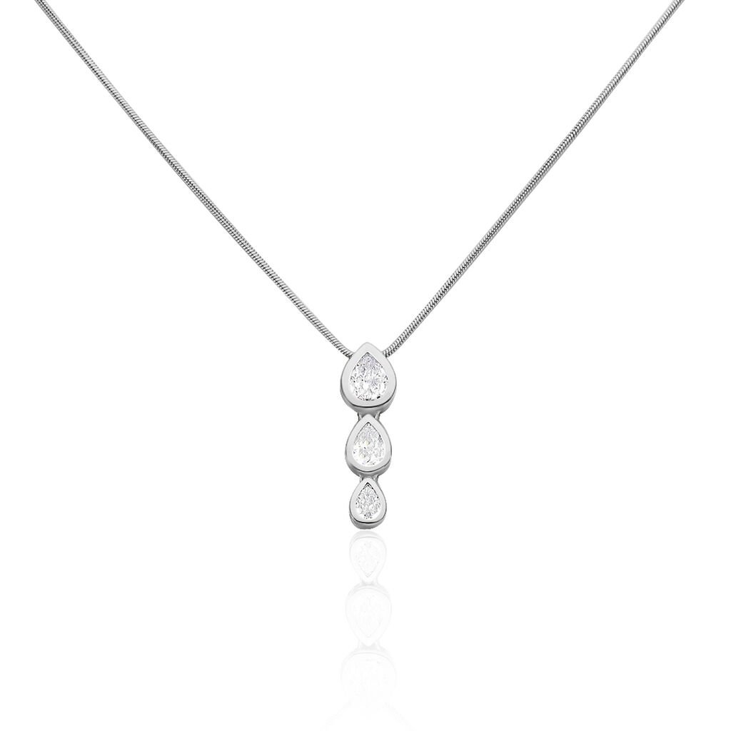 Damen Collier Silber 925 Zirkonia Tropfen - Halsketten Damen | OROVIVO