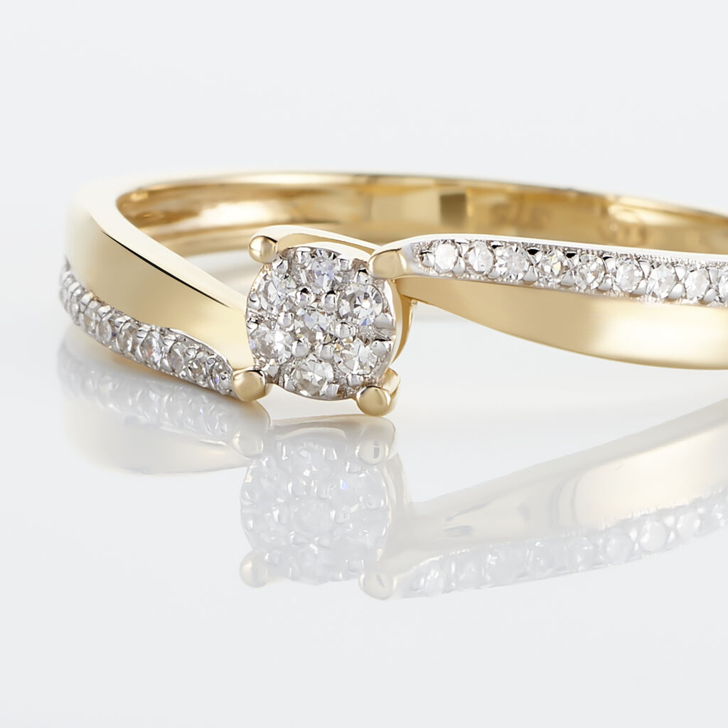 Bague Or Jaune Callysta Diamants - Spannringe Damen | OROVIVO