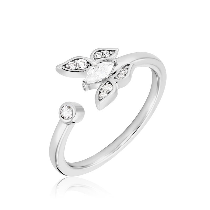 Bague Alill Argent Weiss Oxyde De Zirconium - Spannringe Damen | OROVIVO