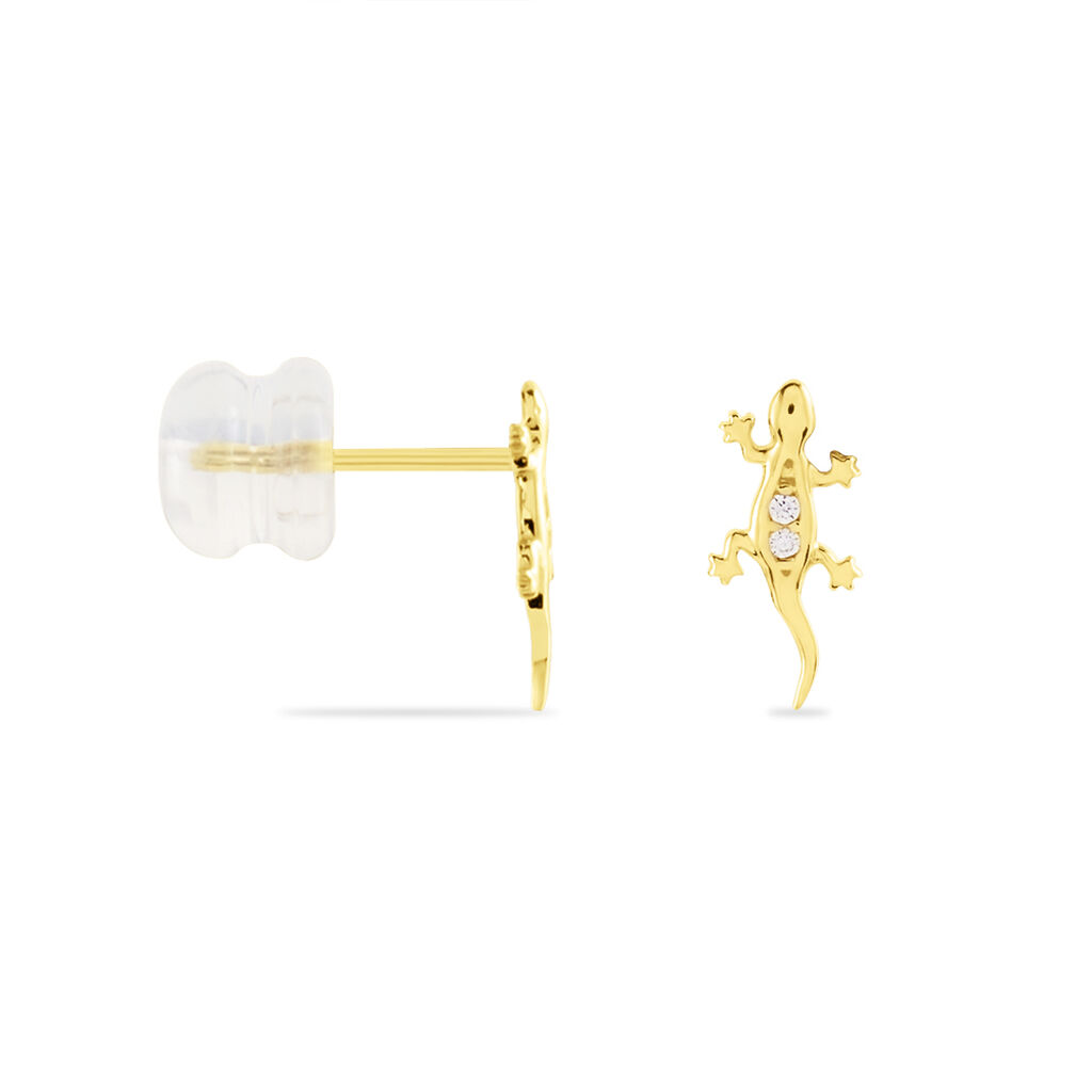 Damen Ohrstecker Gold 375 Zirkonia Salamander - Ohrstecker Damen | OROVIVO