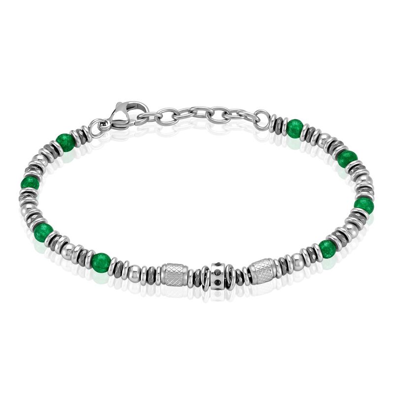Bracelet Cliff Acier Gris Autres Pierres Hématite Oxyde De Zirconium - Spannringe Herren | OROVIVO