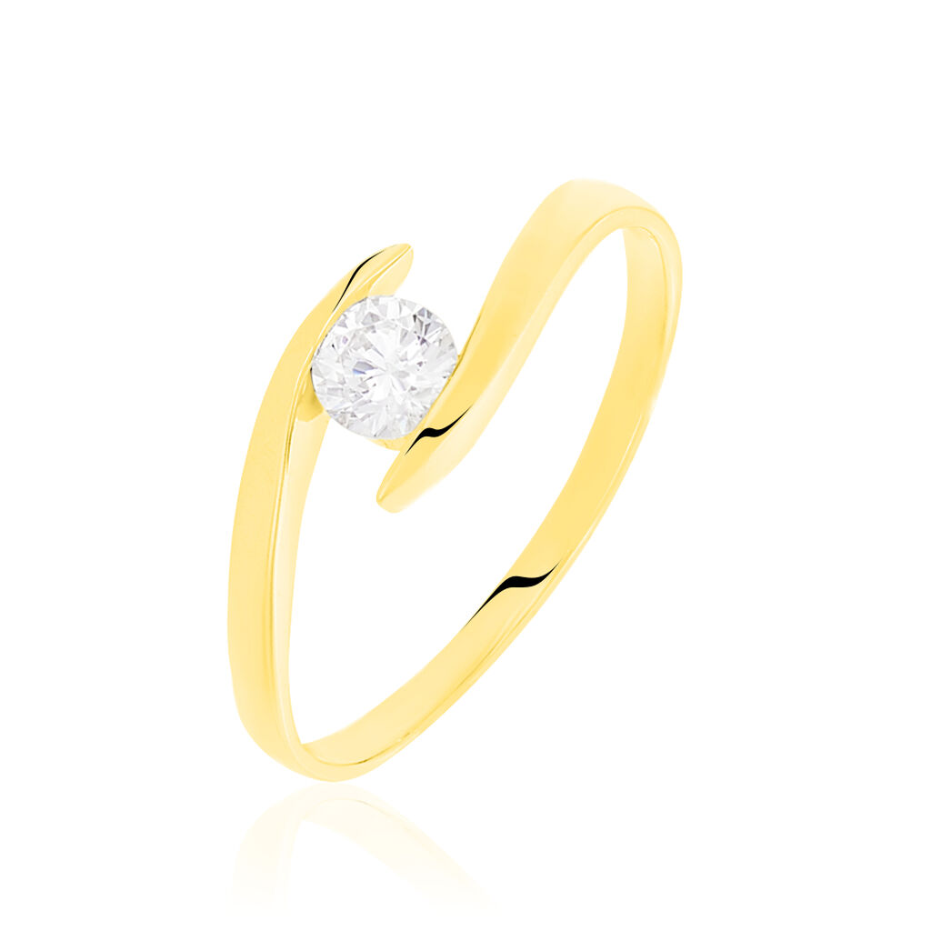 Bague Solitaire Maylane Or Jaune Oxyde - Spannringe Damen | OROVIVO
