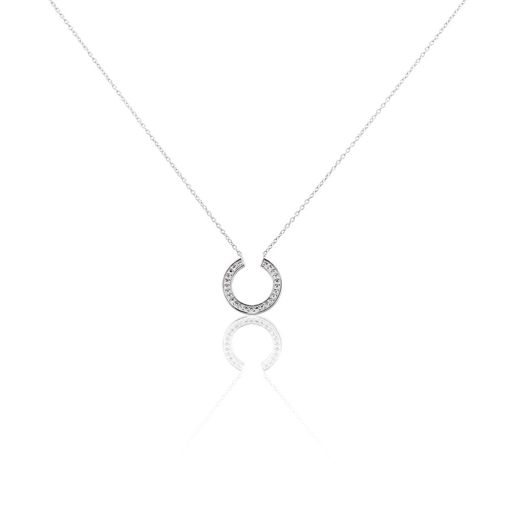 Damen Collier Silber 925 Zirkonia Halbkreis Medina 1,15mm - Halsketten Damen | OROVIVO