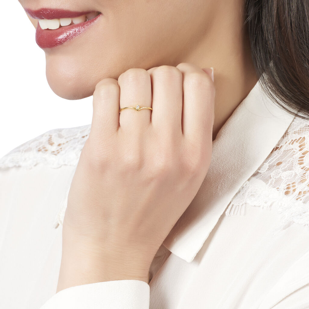 Bague Maye Or Jaune Aile De Mouette - Spannringe Damen | OROVIVO
