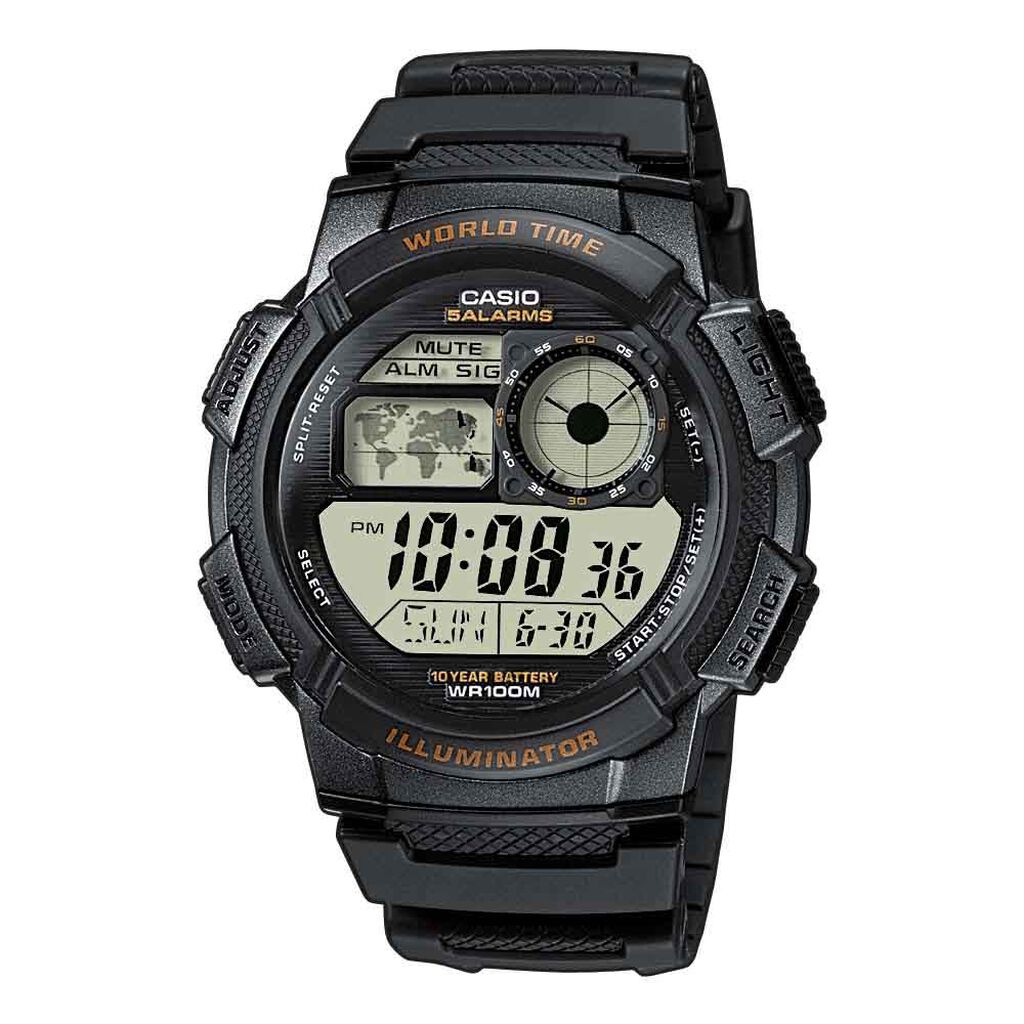 🦚 Casio Collection Herrenuhr Ae-1000w-1avef Digital, Uhr ohne Stein
