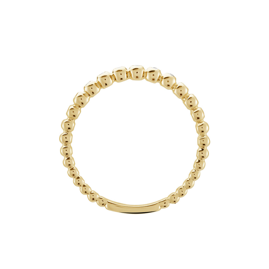 MEMO 2 Damen Ring Gold 375 (9 Karat) Zirkonia Wei&szlig; 0,1 ct