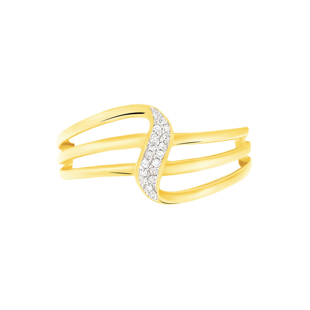 Bague Or Jaune Vagues - Spannringe Damen | OROVIVO