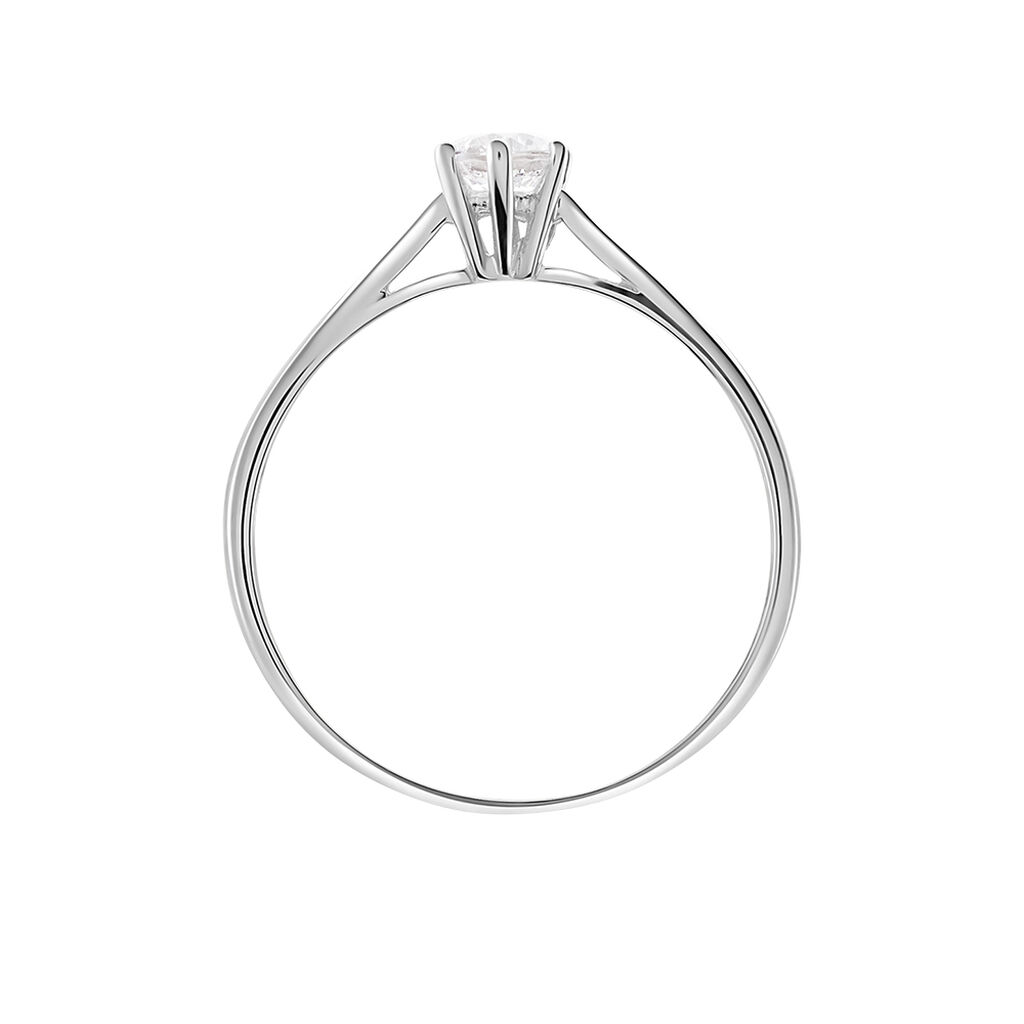 KRAPPE 6 Damen Ring Wei&szlig;gold 375 (9 Karat) Zirkonia Wei&szlig; 0,48 ct