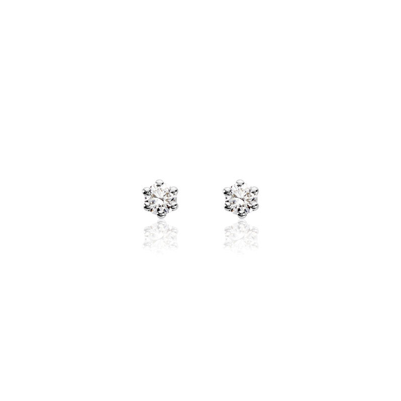 MONOPOLI Damen Ohrstecker Weißgold 585 (14 Karat) Diamant Weiß 0,11 ct - Ohrstecker Damen | OROVIVO