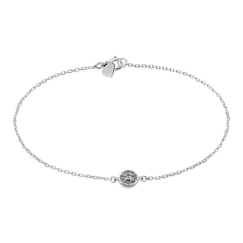 Bracelet Argent Rhodie Auxana Puce Pavage - Spannringe Damen | OROVIVO