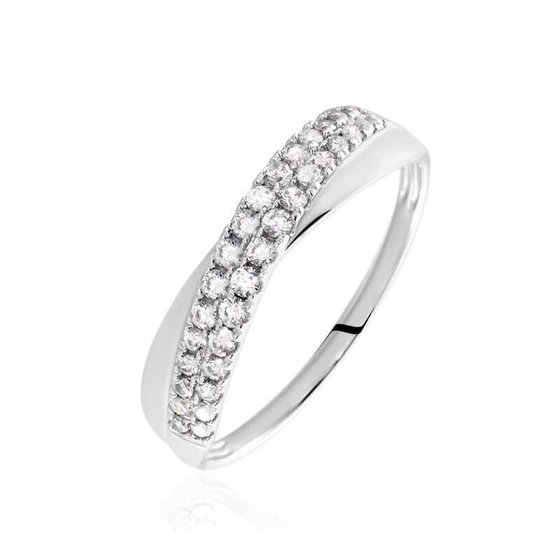 Damenring Weißgold 375 Zirkonia Tenna - Ringe mit Stein Damen | OROVIVO