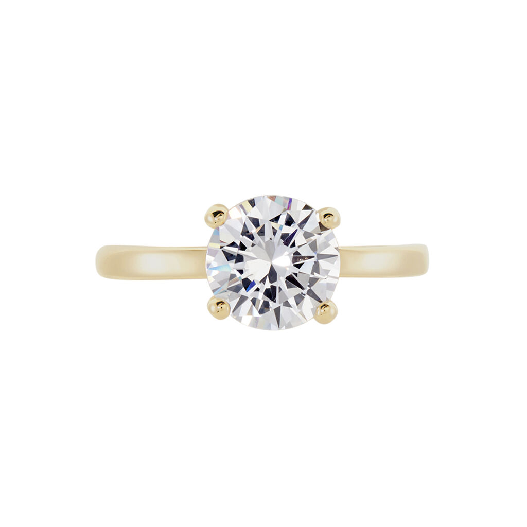 MASCHA Damen Ring Vergoldet 750 Zirkonia Wei&szlig; 0,69 ct