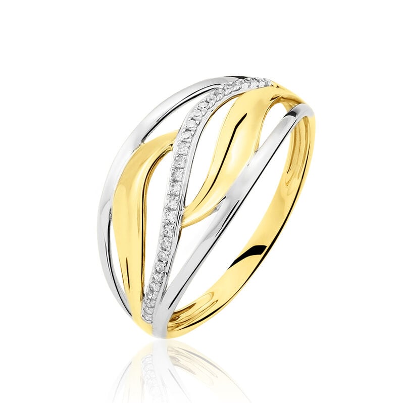 Bague Adèle Or Bicolore Et Diamant - Spannringe Damen | OROVIVO