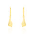 BRIGITTE 3 Damen Ohrringe Lang Gold 333 (8 Karat) Welle