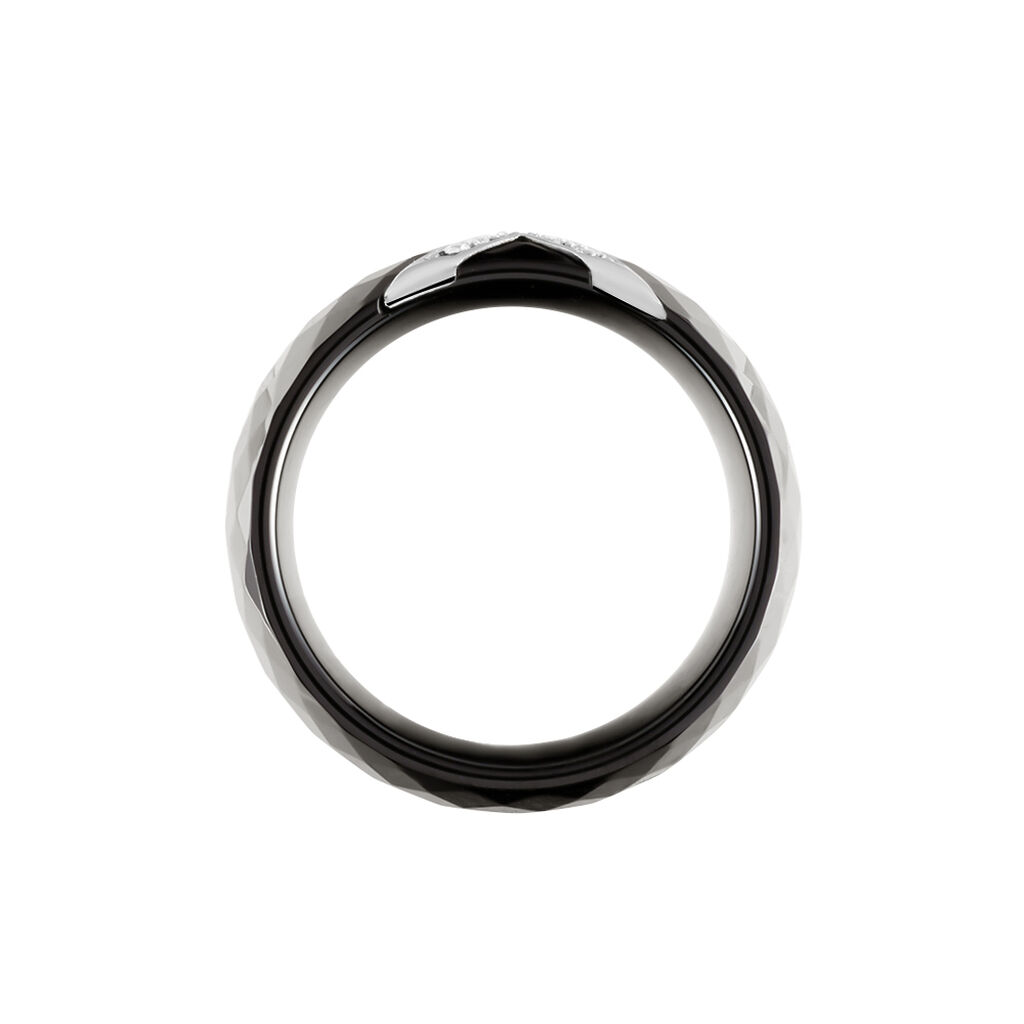 Bague Ceramique X Argent Blanc Oxyde De Zirconium Et Céramique - Spannringe Damen | OROVIVO
