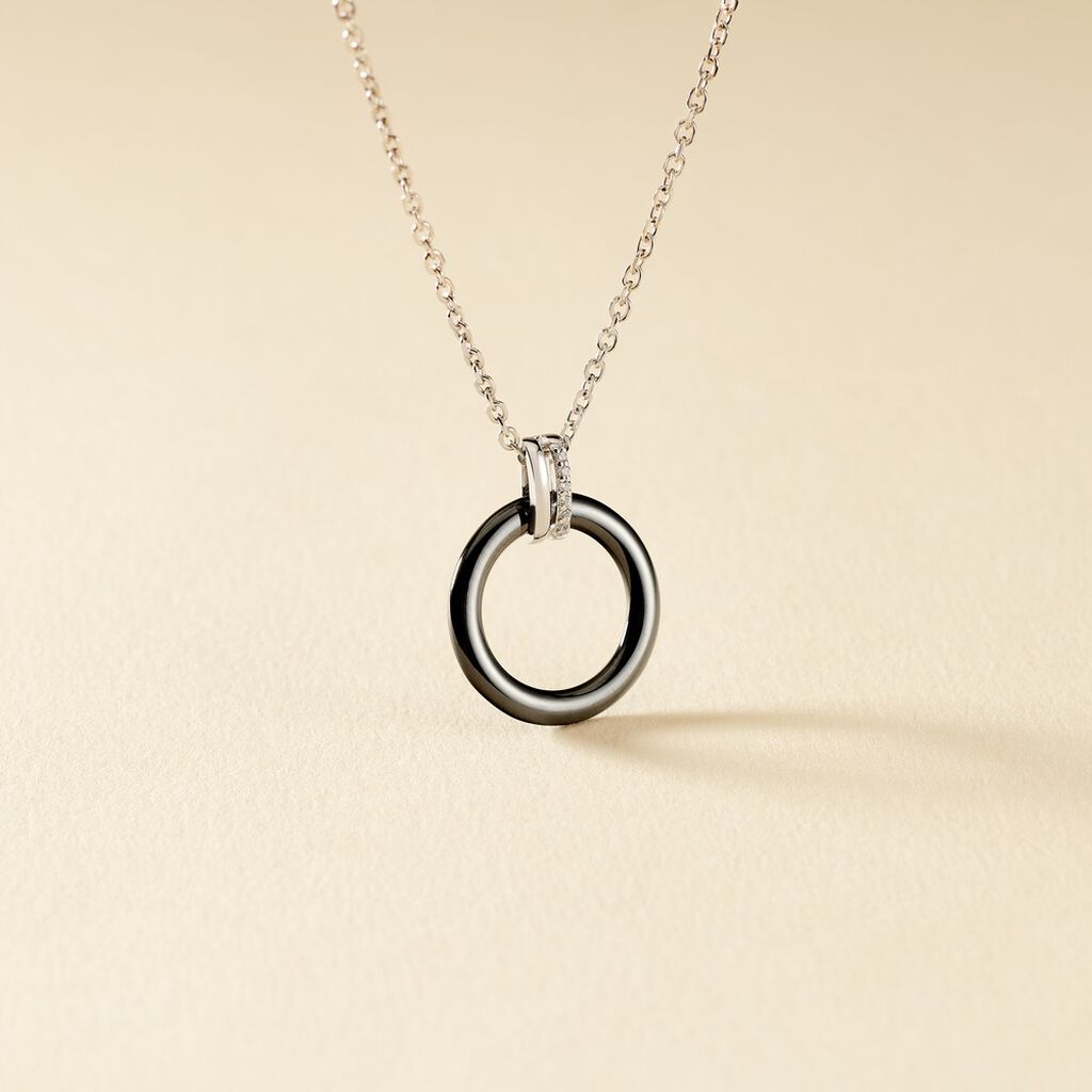 Collier Argent Et Céramique - Spannringe Damen | OROVIVO