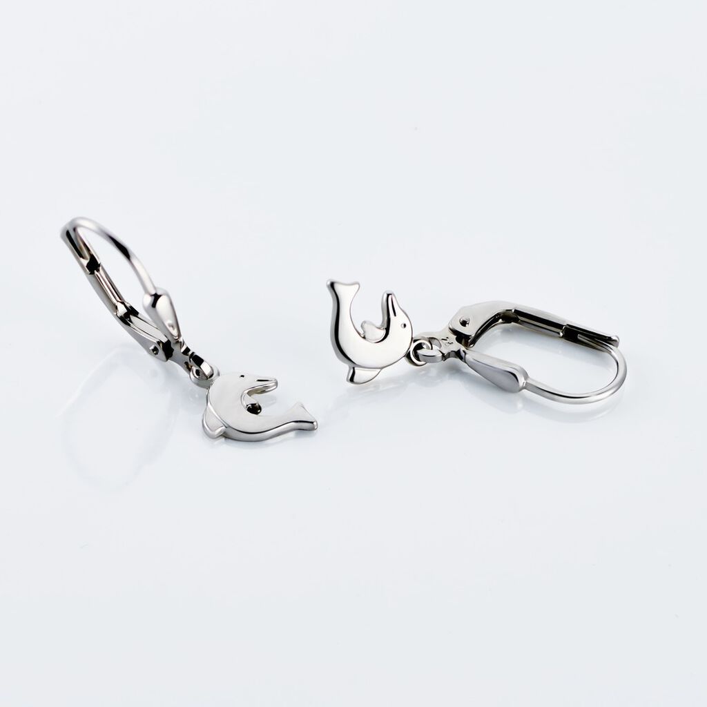 FLIPPY 3 Kinder Ohrringe Lang Silber 925 Delfin