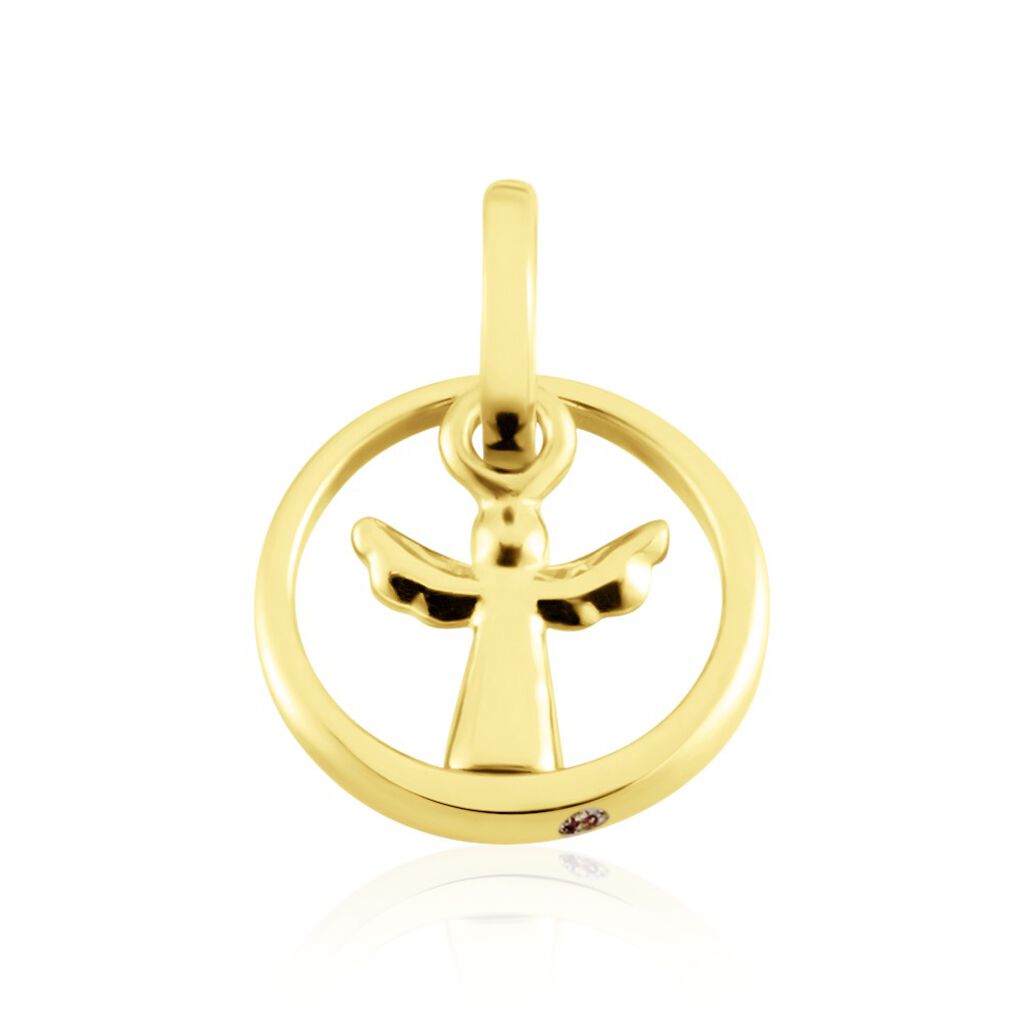 JAZ TAUFRING Kinder Anhänger Gold 375 (9 Karat) Zirkonia Weiß 0,000 ct Engel, Anhänger mit Stein