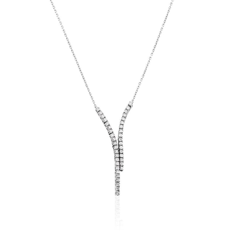 Collier Moscovado Or Weiss Diamant Synthétique - Spannringe Damen | OROVIVO