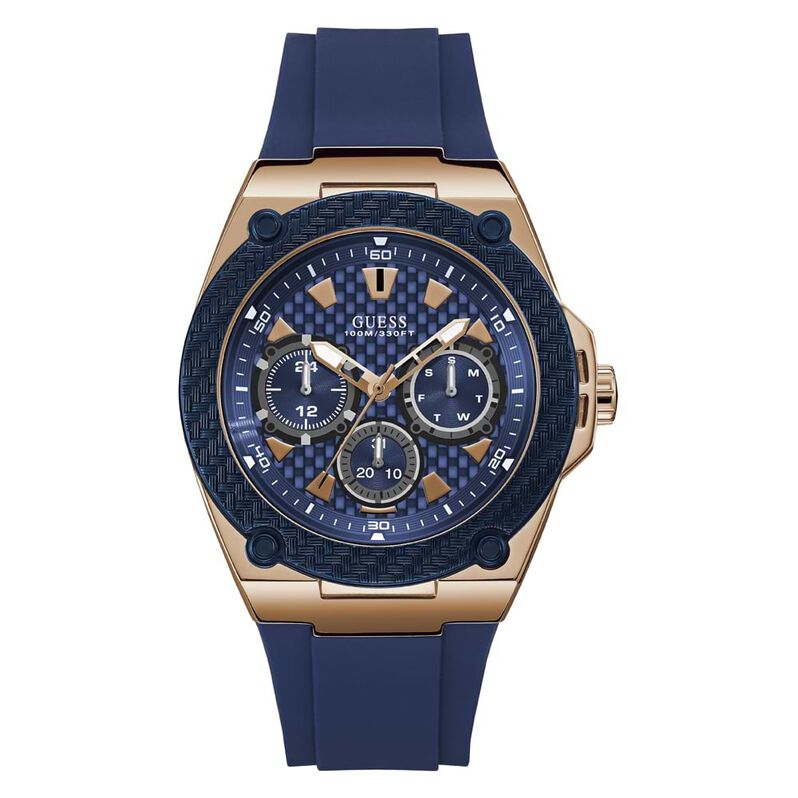 Orologio Multifunzione Uomo Guess Legacy quadrante blu W1049G2-RE21 - Spannringe Herren | OROVIVO