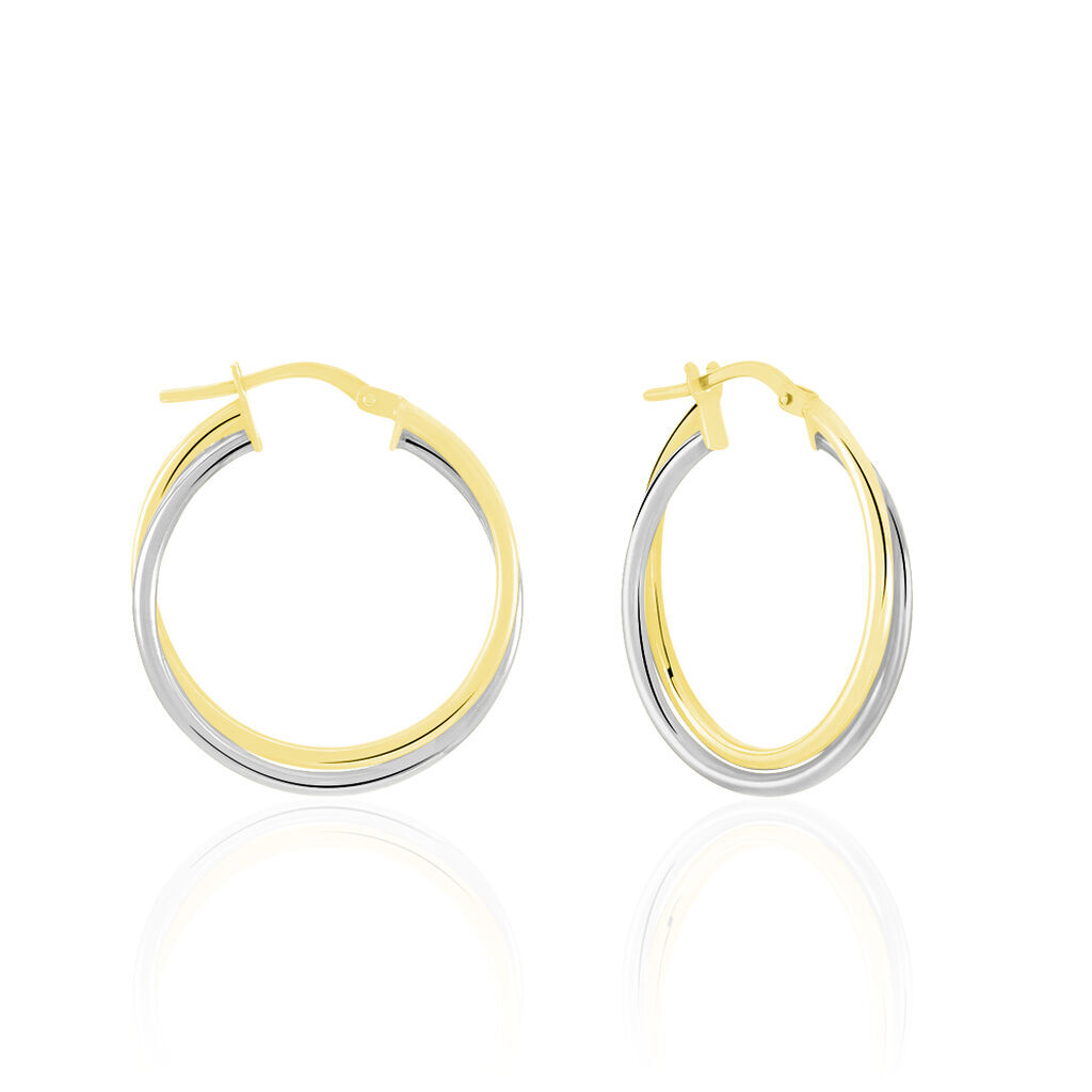 Damen Creolen Gold 375 Bicolor  - Creolen Damen | OROVIVO