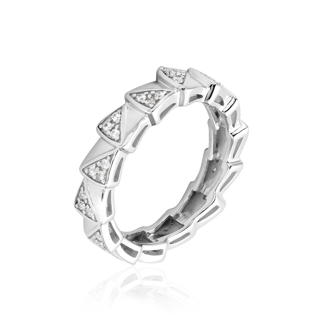 Bague Argent Rhodie Nevada Tour Complet Oxyde - Spannringe Damen | OROVIVO