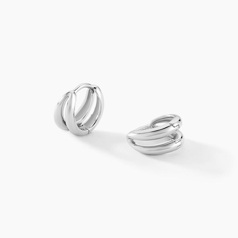 Créoles Mirage Argent Weiss - Spannringe Damen | OROVIVO