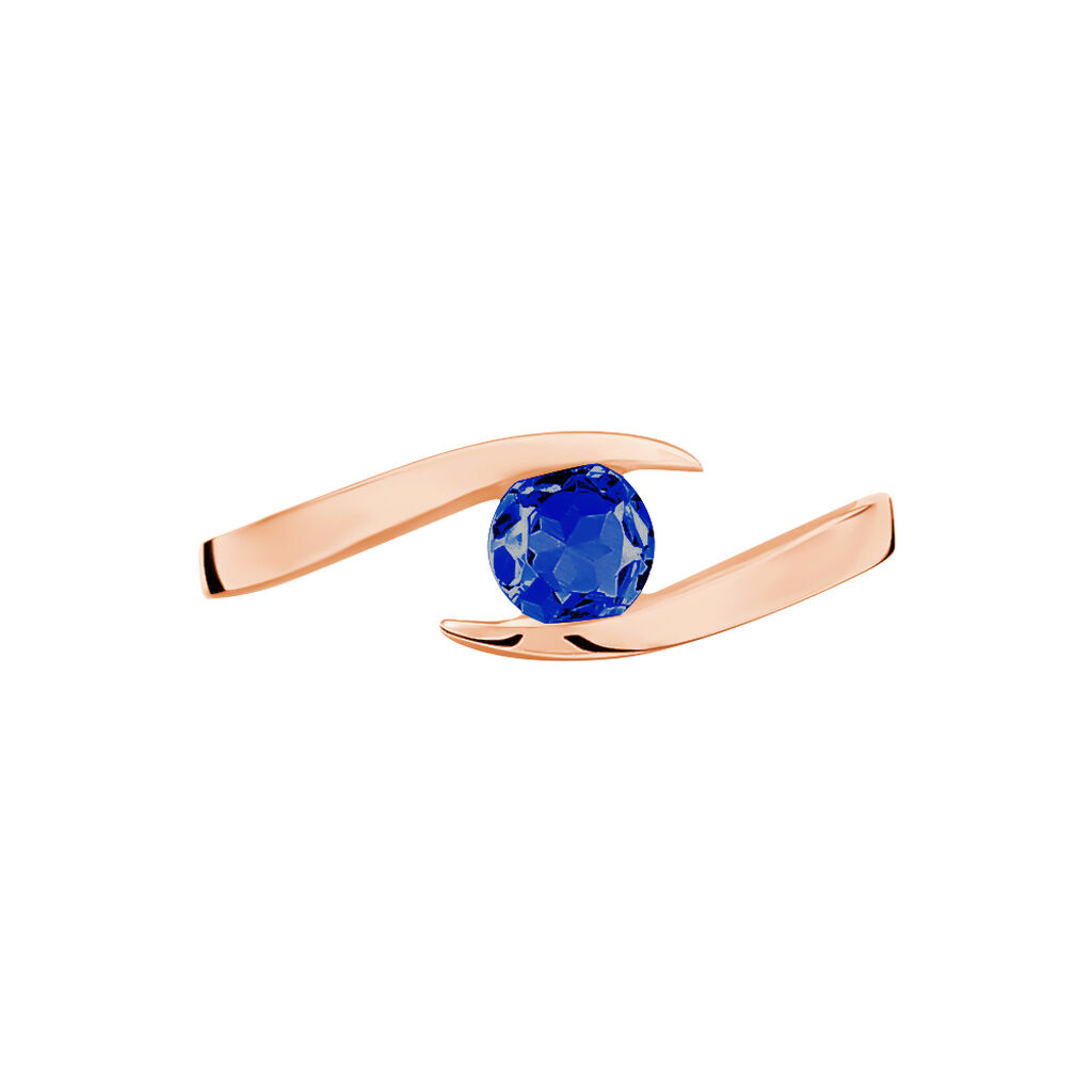 Bague Tiphaine Or Rose Saphir - Spannringe Damen | OROVIVO