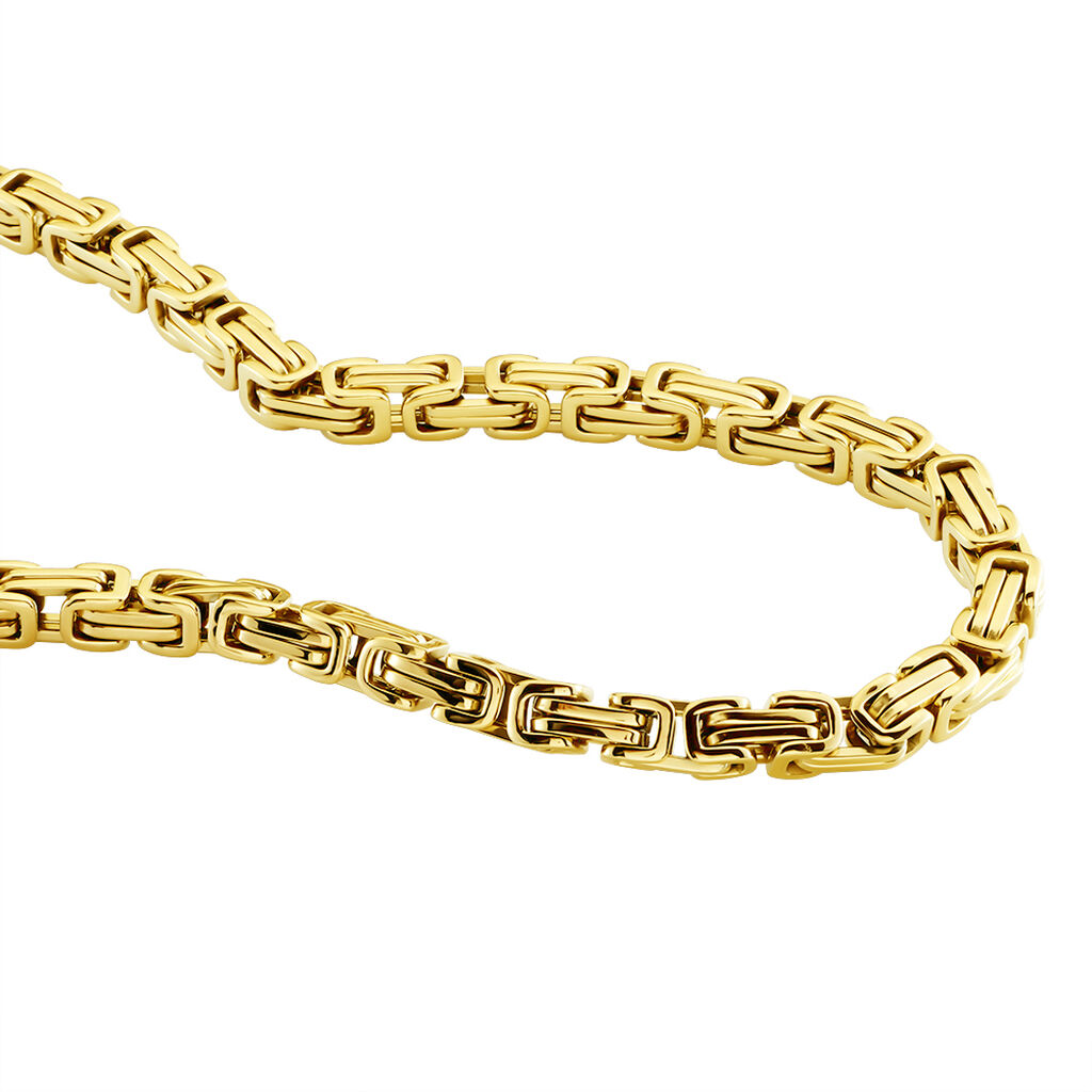 TILL Herren Kette Edelstahl vergoldet B 4,5 mm