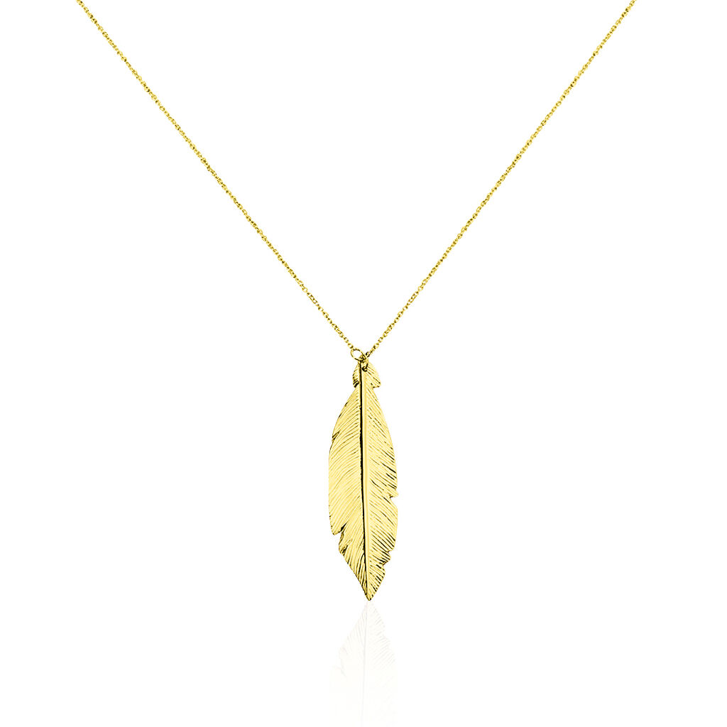 Damen Halskette Gold 375 Feder - Halsketten Damen | OROVIVO