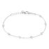 SEVIM Damen Armband Silber Silber 925 Zirkonia Wei&szlig; 0,21 ct B 0,3 mm