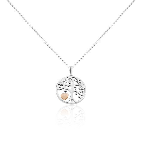 Damen Halskette Silber 925 Diamant Lebensbaum Herz - Halsketten Damen | OROVIVO